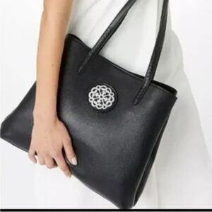 Brighton Ferrara Ancora Shopper Tote in Black Leather #F865686